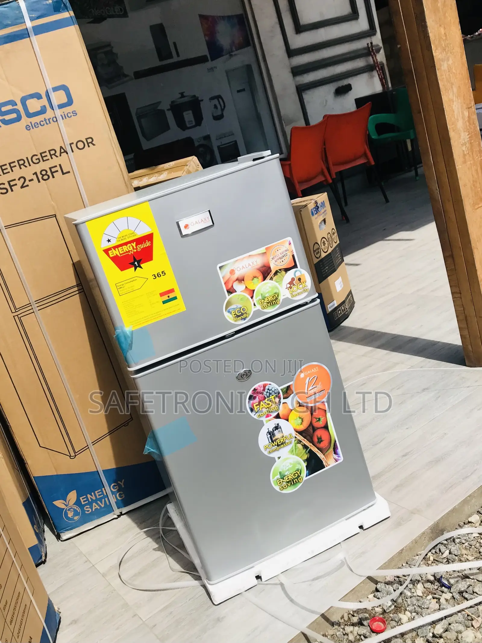 Available Topfreezer Grey 90 Liters Galaxy Doubledoor