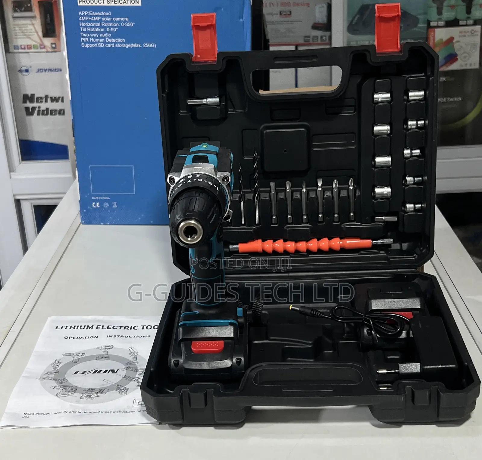 Lithium Electric Cordless Screwdriver and Drilling Tools Set