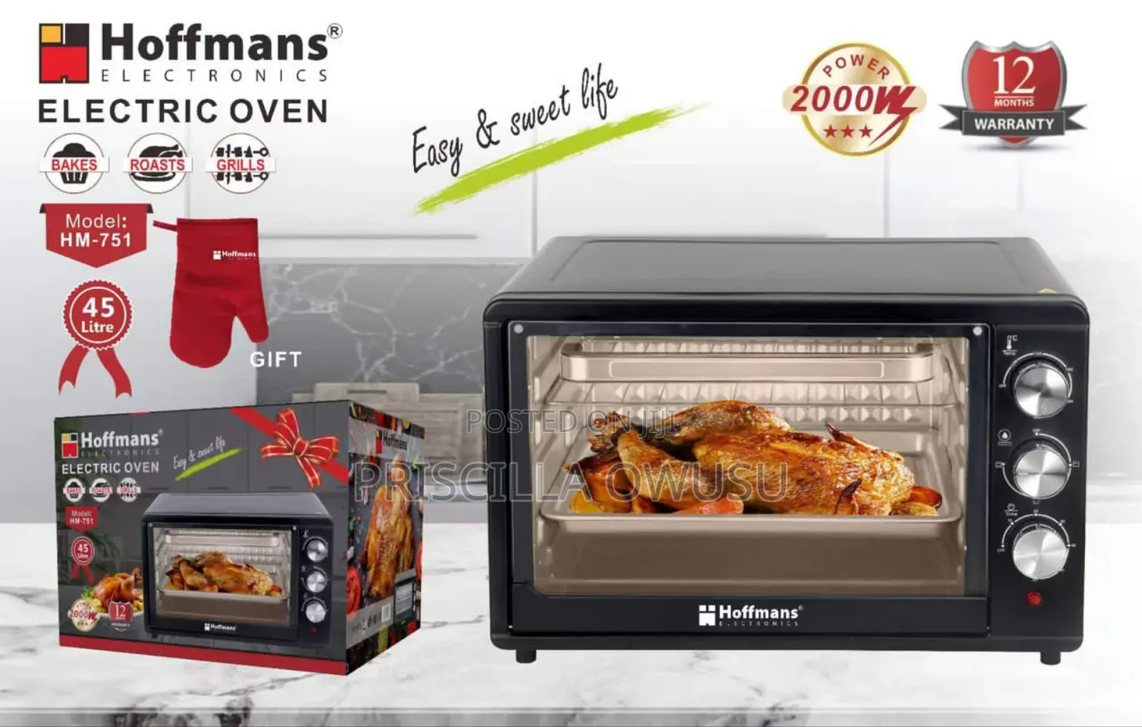 Hoffman 45l Electric Oven