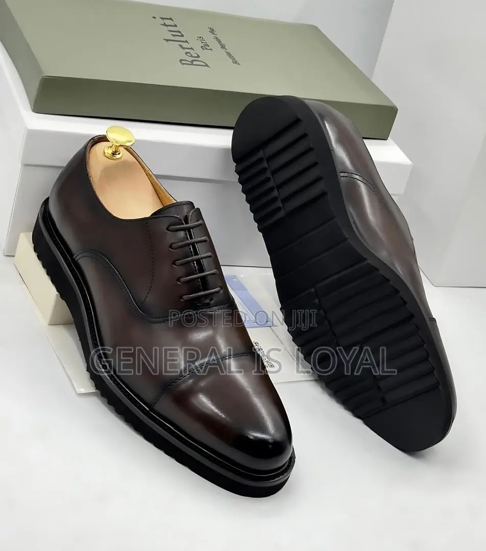 Berluti Coffee Brown High Sole Men’S Shoe