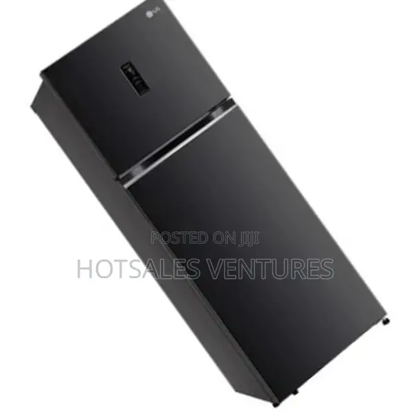 Real Lg 473l Top Freezer Fridge With Auto Ice Maker- Black