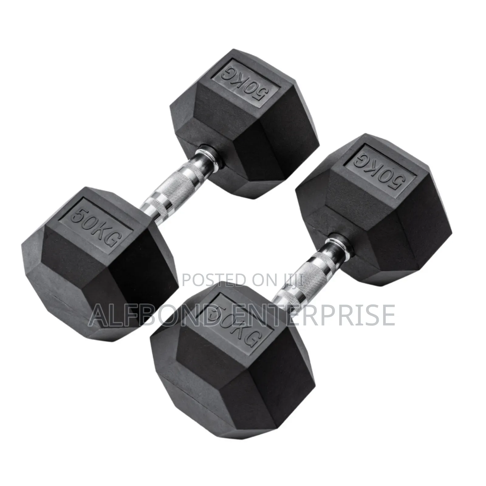 50kg X2 Hexagonal Dumbbells