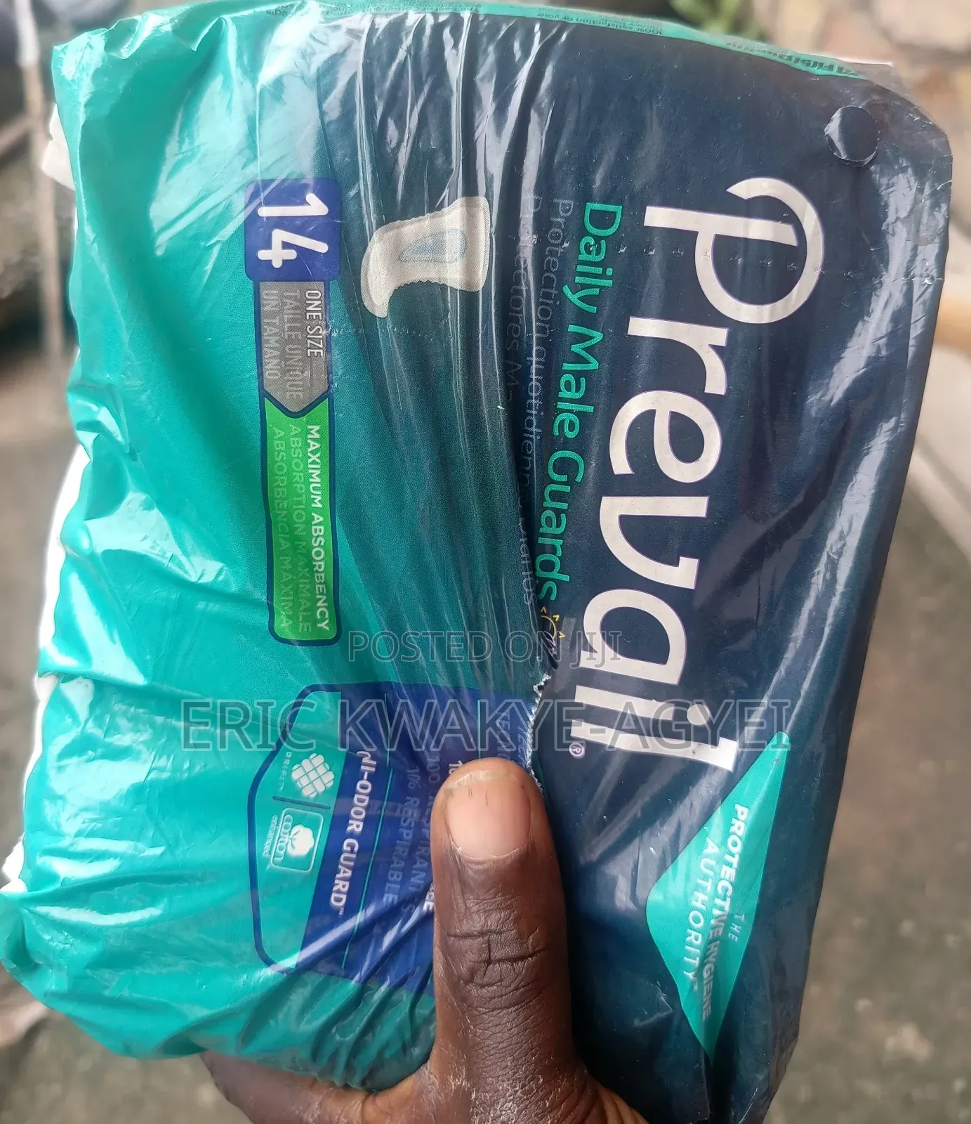 Prevail Daily Male Guards Male Incontinent Pad Contoured
