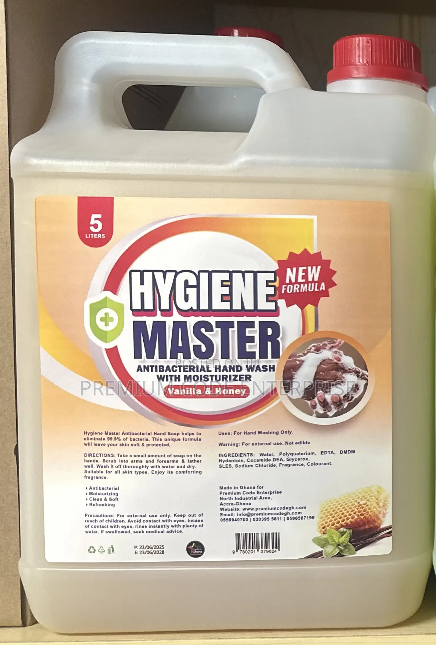 Antibacterial Hand Wash, Vanilla Honey, 5l