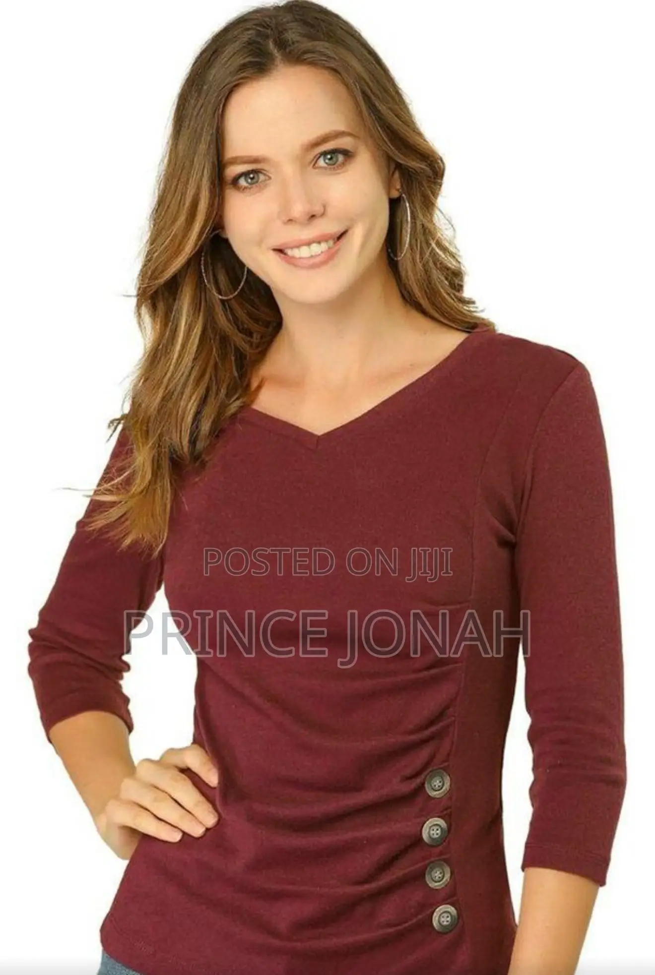 Allegra K Women's v Neck Wine Cardigan
