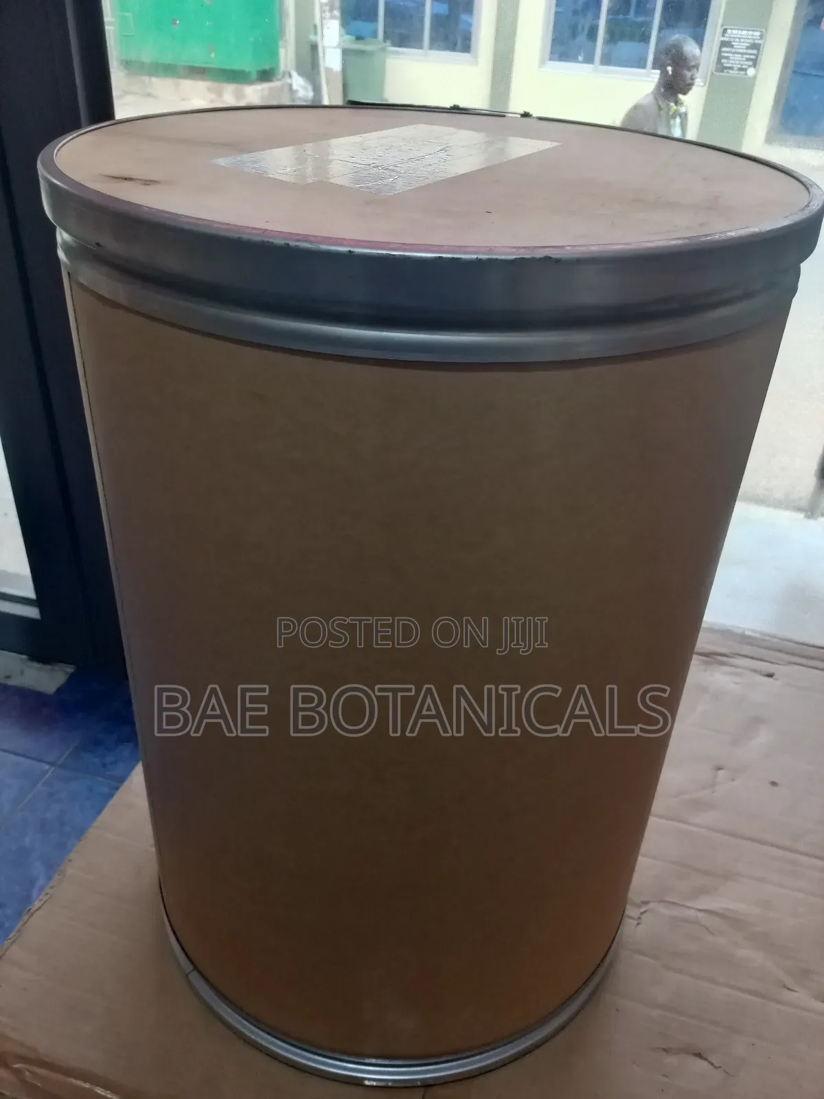 Empty Large Brown Kraft Paper Drum