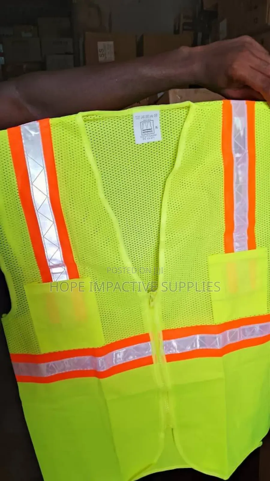 Executive Safety Vest With Zip And More Pockets.