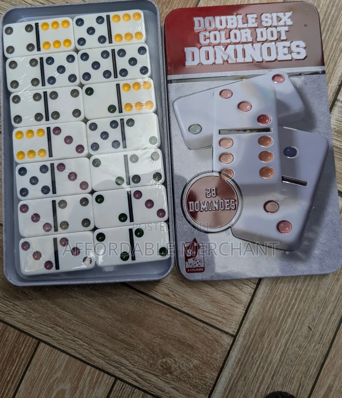 Double Six Colour Dots Dominoes (Domino Game)