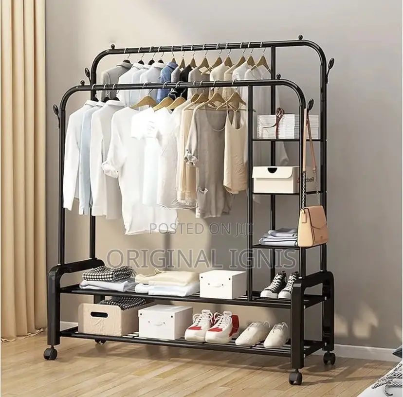 Clothes Rack With Shelves
