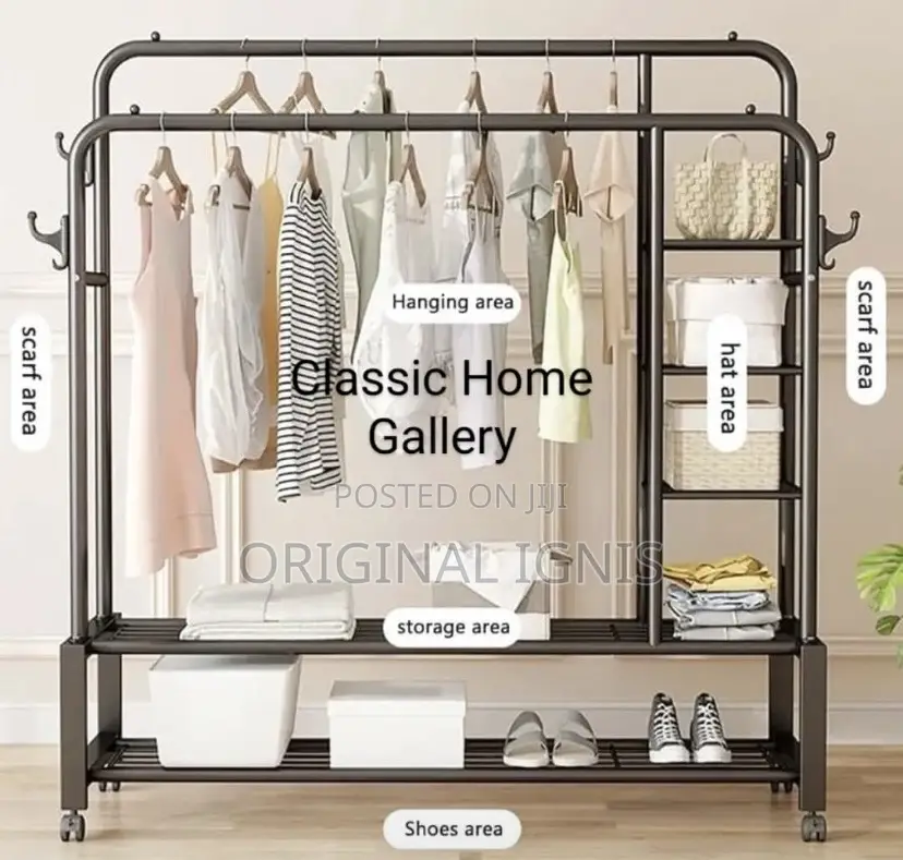 Clothes Rack With Shelves