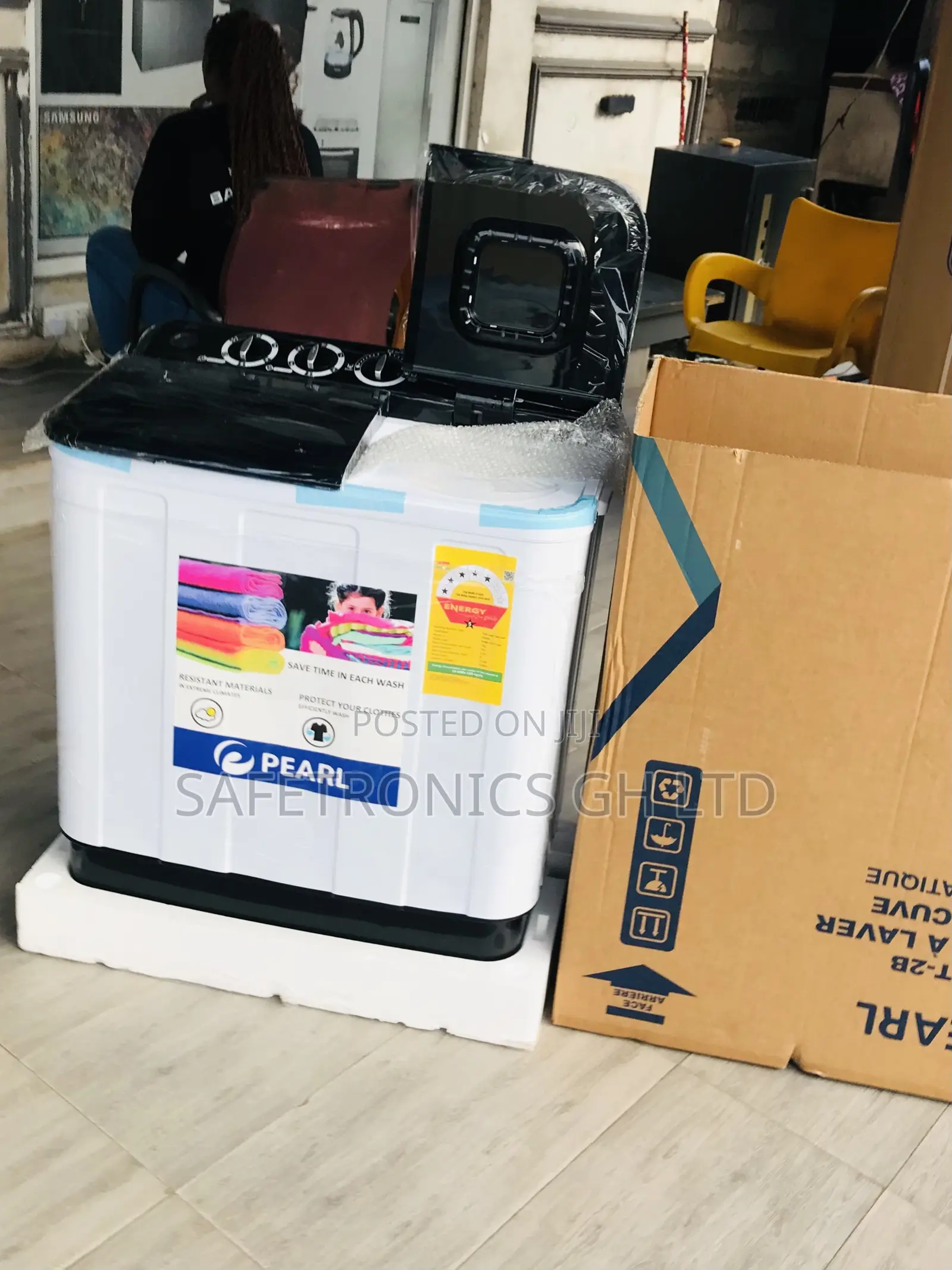 Grab Topload Aquachill Semiauto Pearl 12kg Twintub Washer