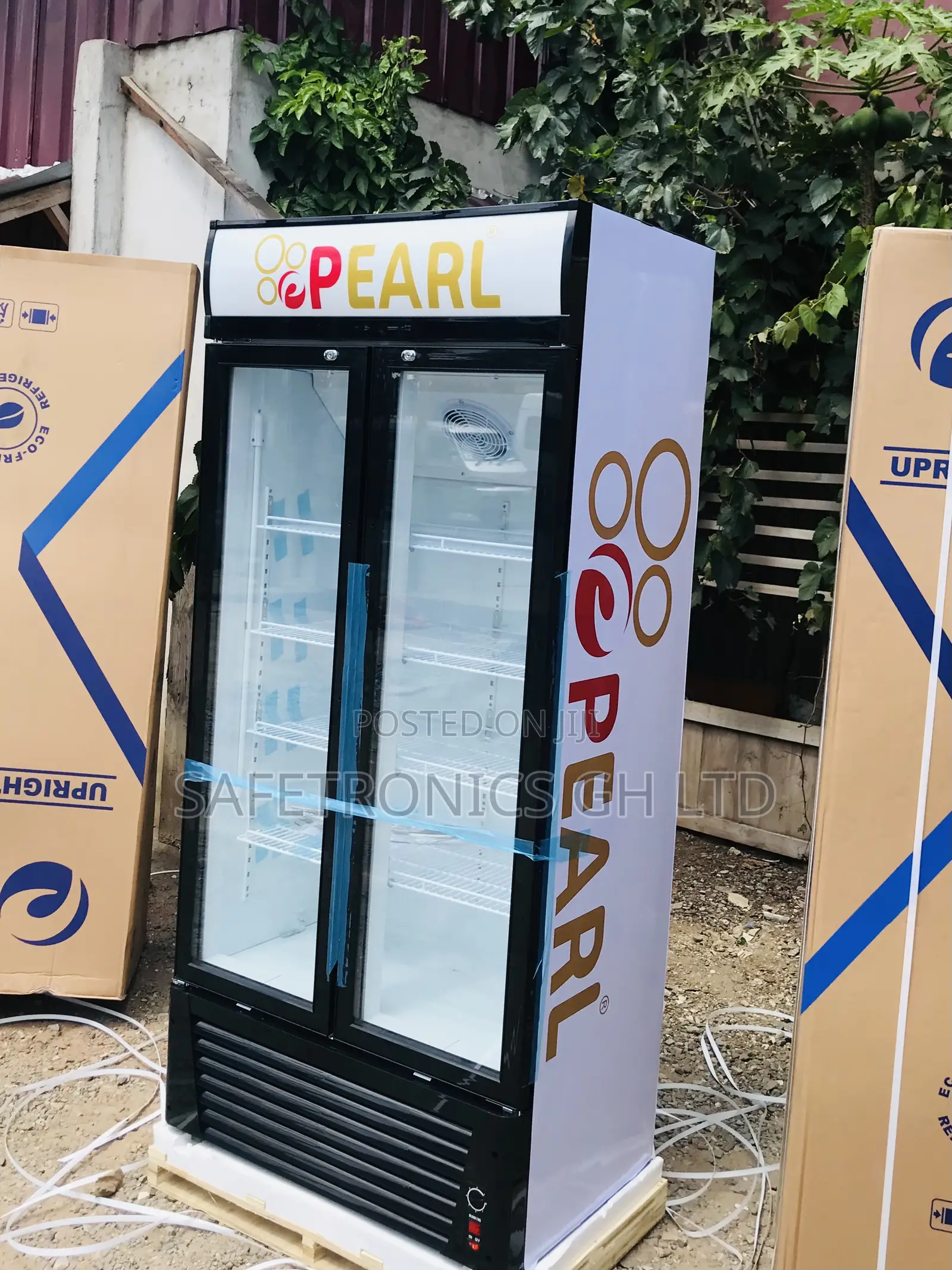 ~ Check Out New Pearl 2 Doors Display Glass PVC-622 Fridge