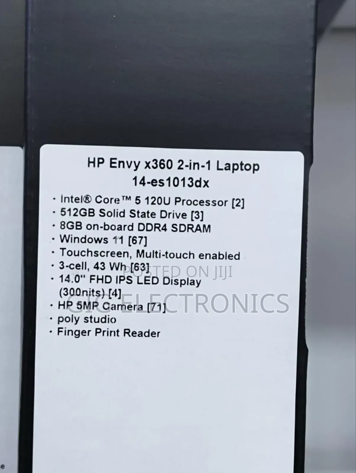 New Laptop HP Envy 14 8GB Intel Core I5 SSD 512GB