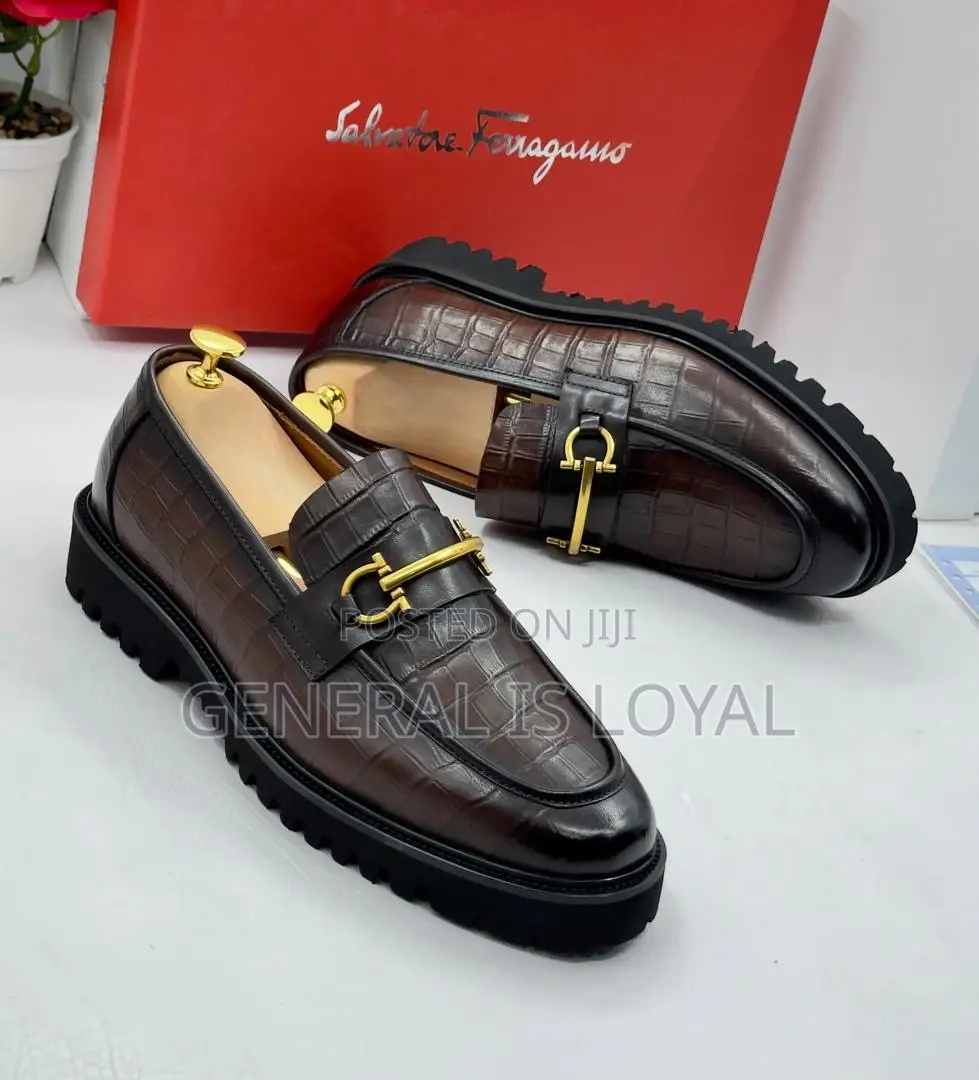 Salvatore Ferragamo High Sole Dark Brown Men’S Shoe