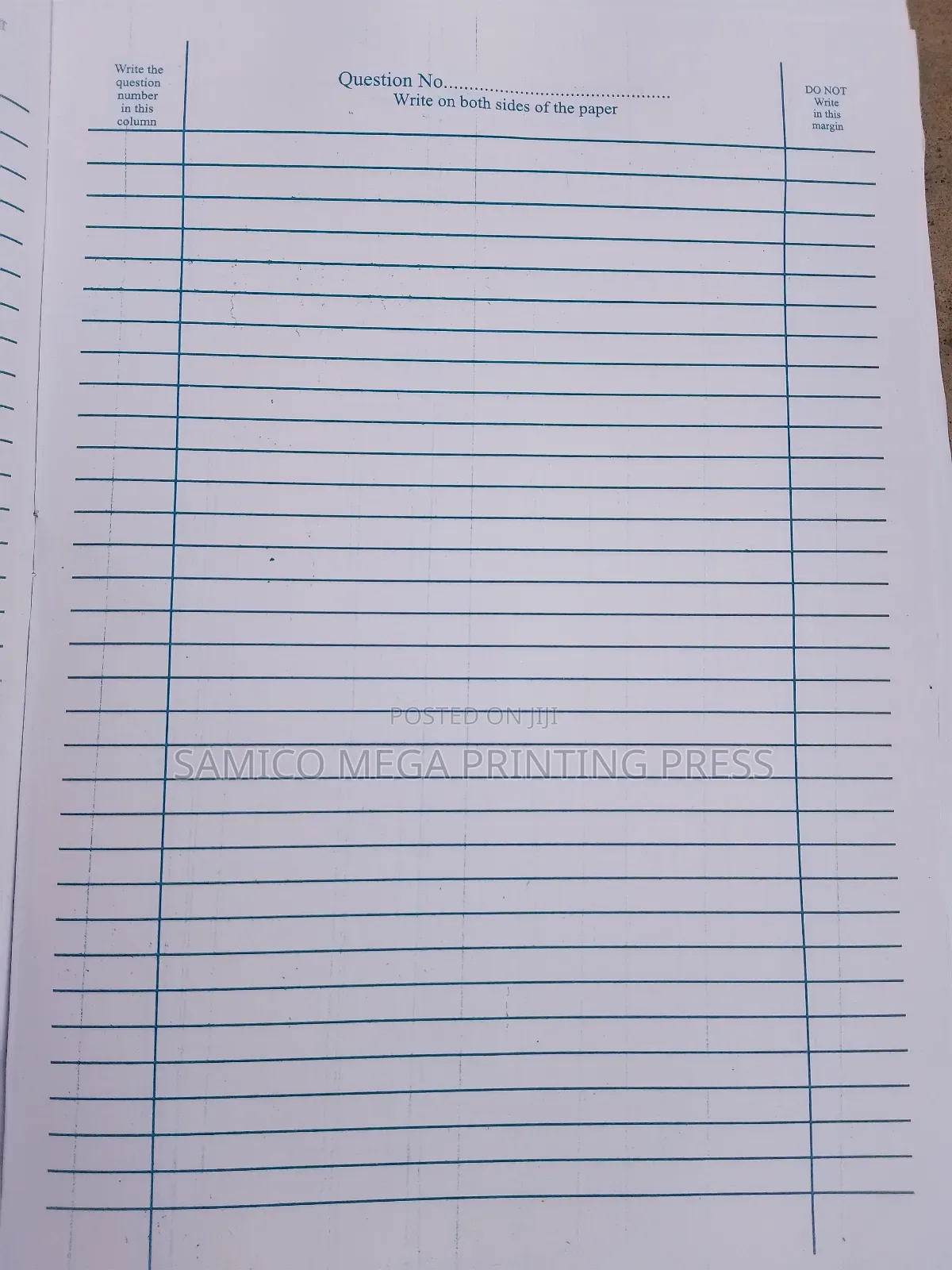 Answer Booklet