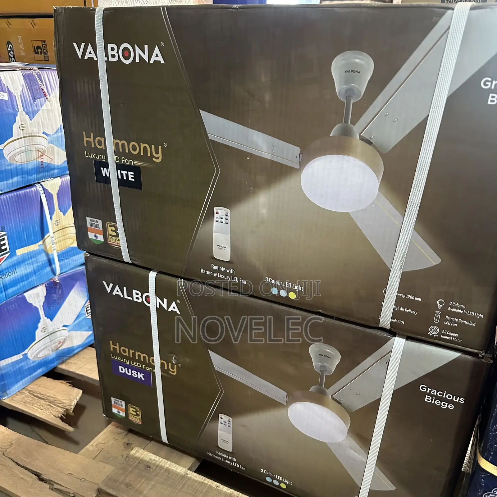 Valbona Harmony Ceiling Fan With Led Light