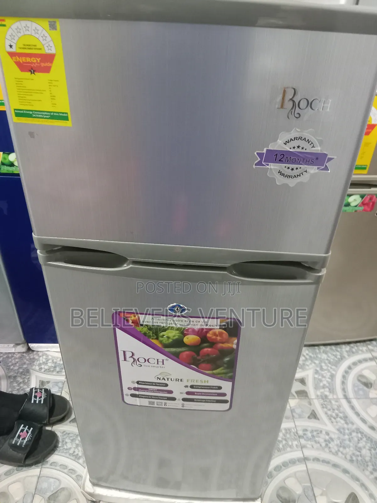Roch Remarkable 117l Double Door Top Freezer Fridge