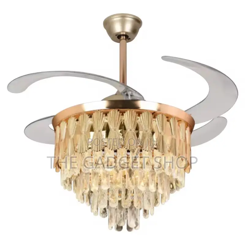 Gold Ceiling Fan With Light