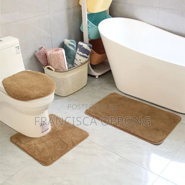 Microfiber Bathroom Rugs and Mats Sets 3 Pieces Extra