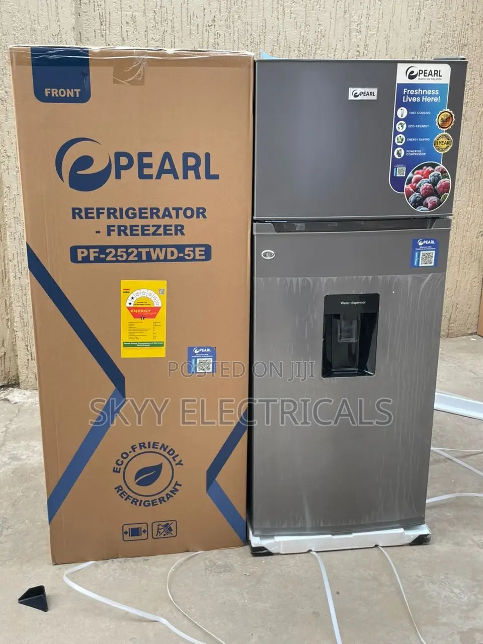 Pearl Pf-252twd-5e 204liters Dispenser Fridge