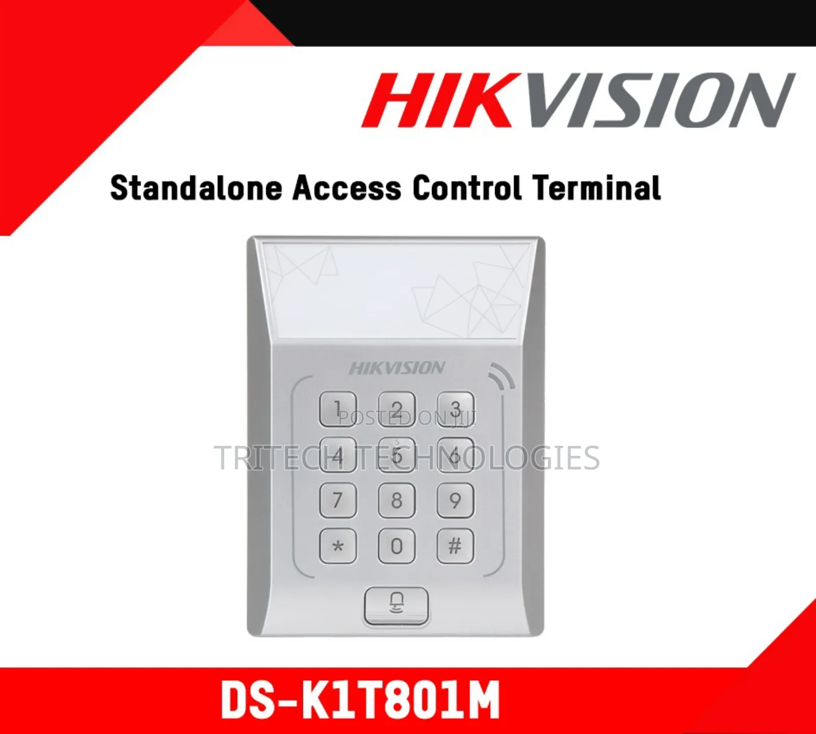 Hikvision Standalone Access Control C/P Ds-K1t801m Card