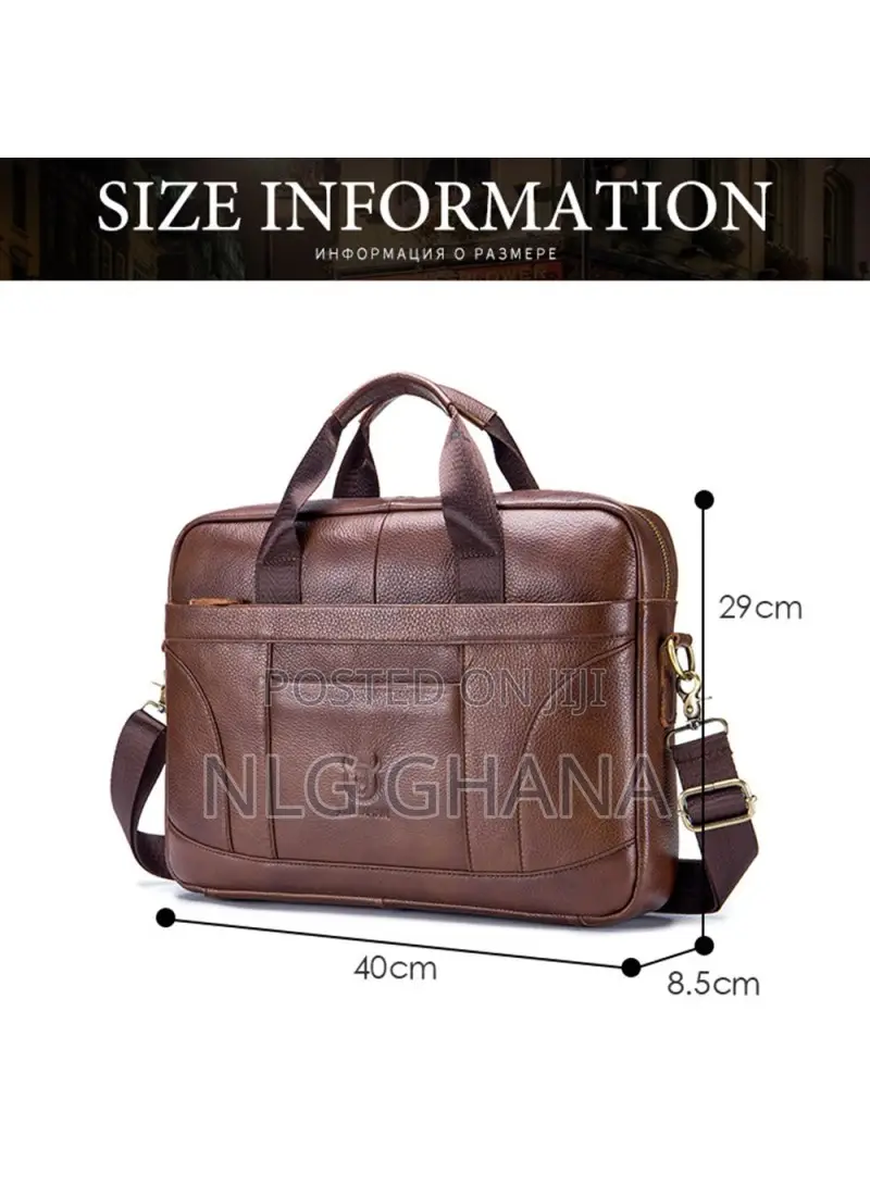 Top-Layer Cowhide Leather Laptop Handbag Shoulder. Tvx24664