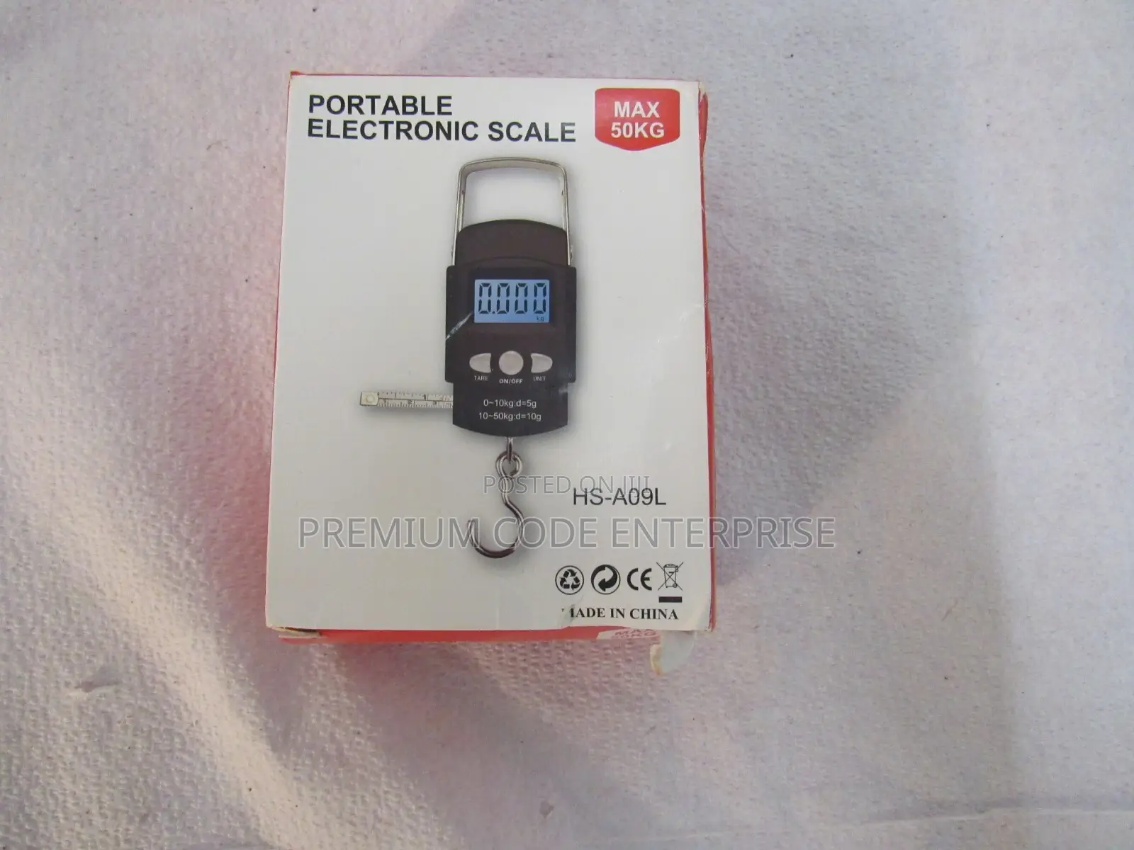 Portable Electronic Digital Hanging Scale – 50kg Max Weight
