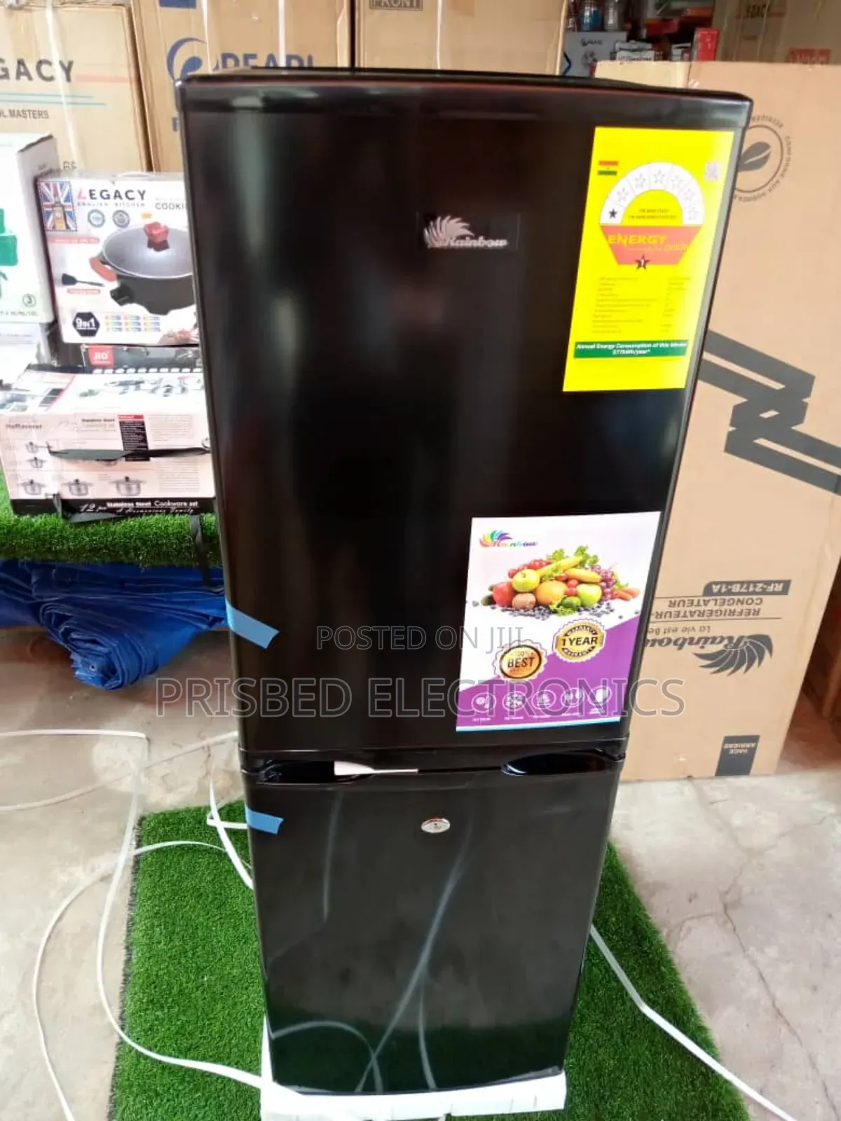 Rainbow Double Door Fridge 141 Litres Bottom Freezer