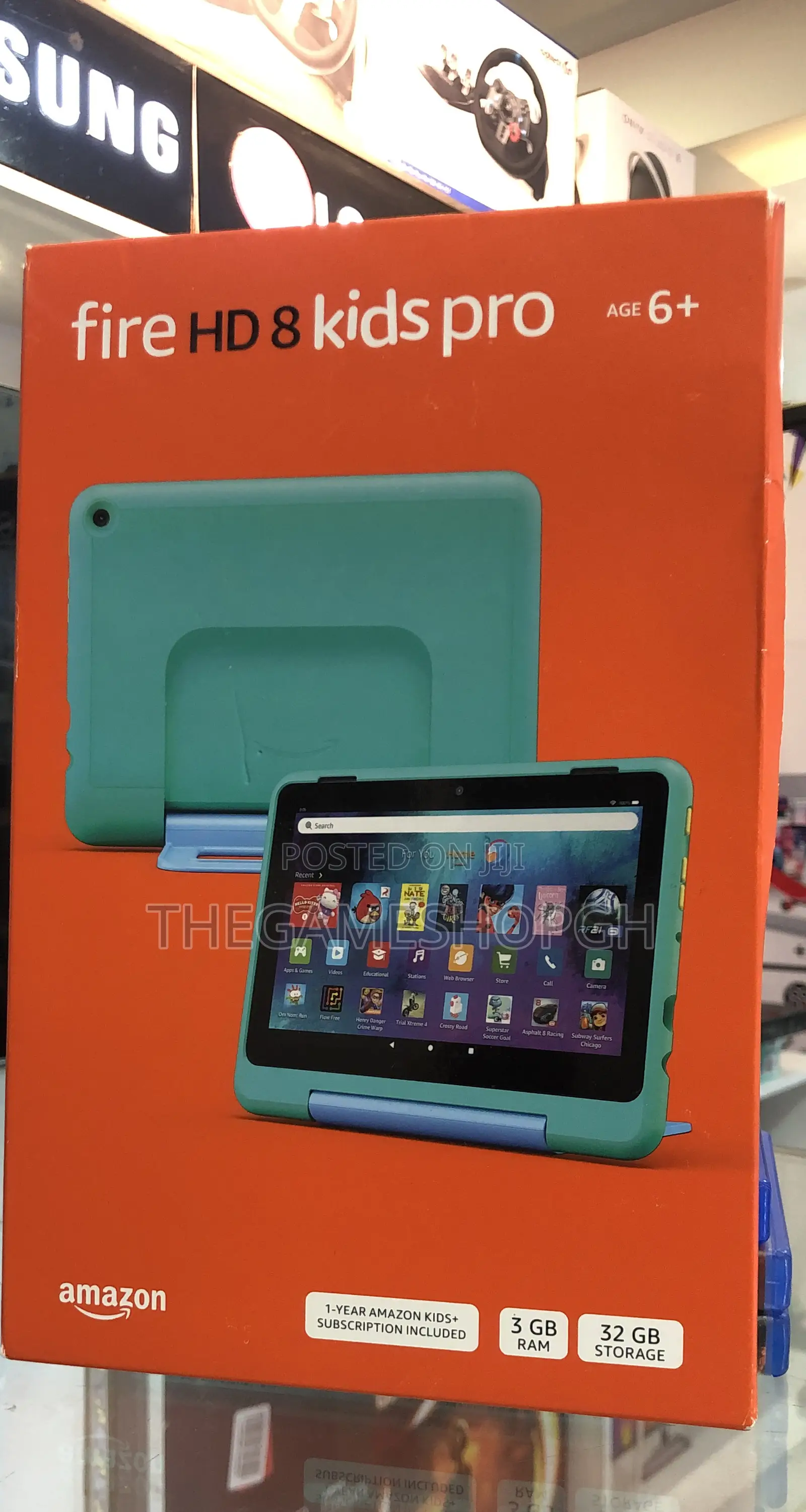 New Amazon Fire HD 8 Kids Pro 32 GB Green