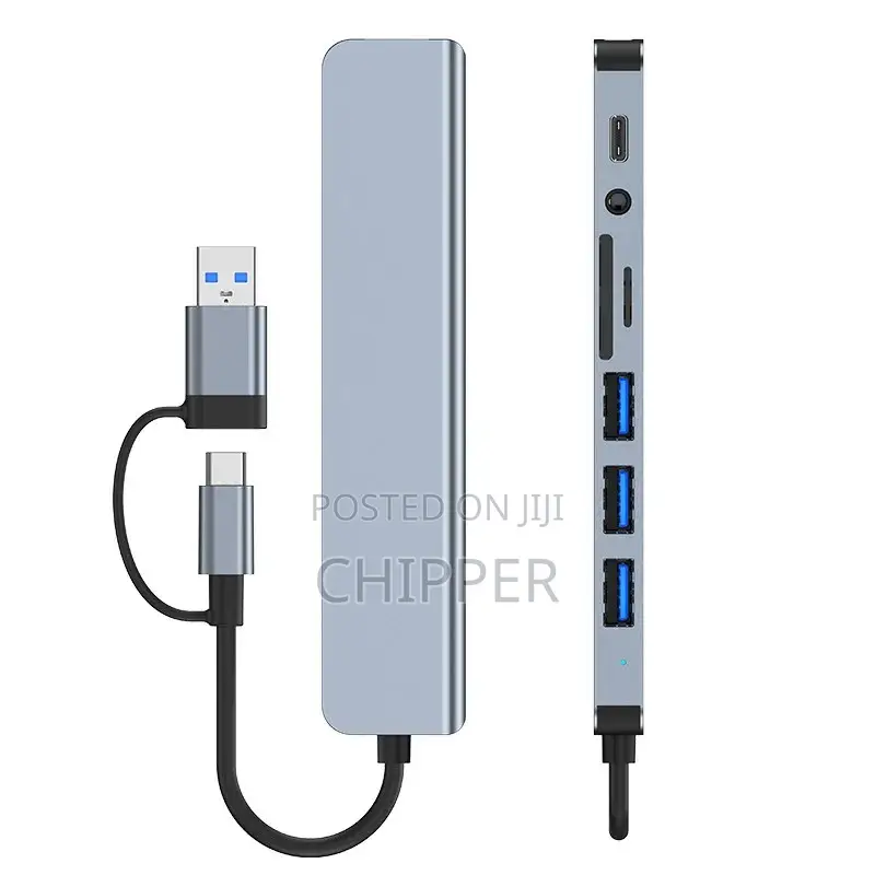 8 Ports Type C and Usb Adapter Hub
