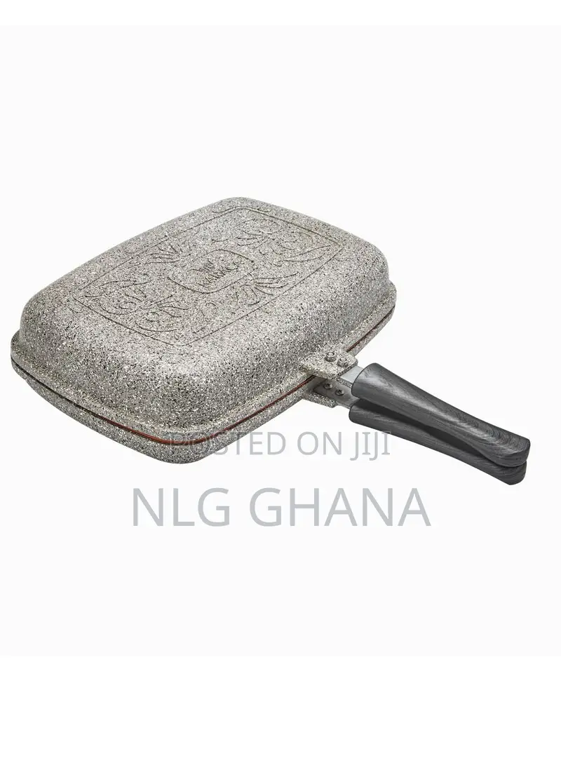 Dark Silver Bio Granite Double Frying Tray 34cm. Kar1543
