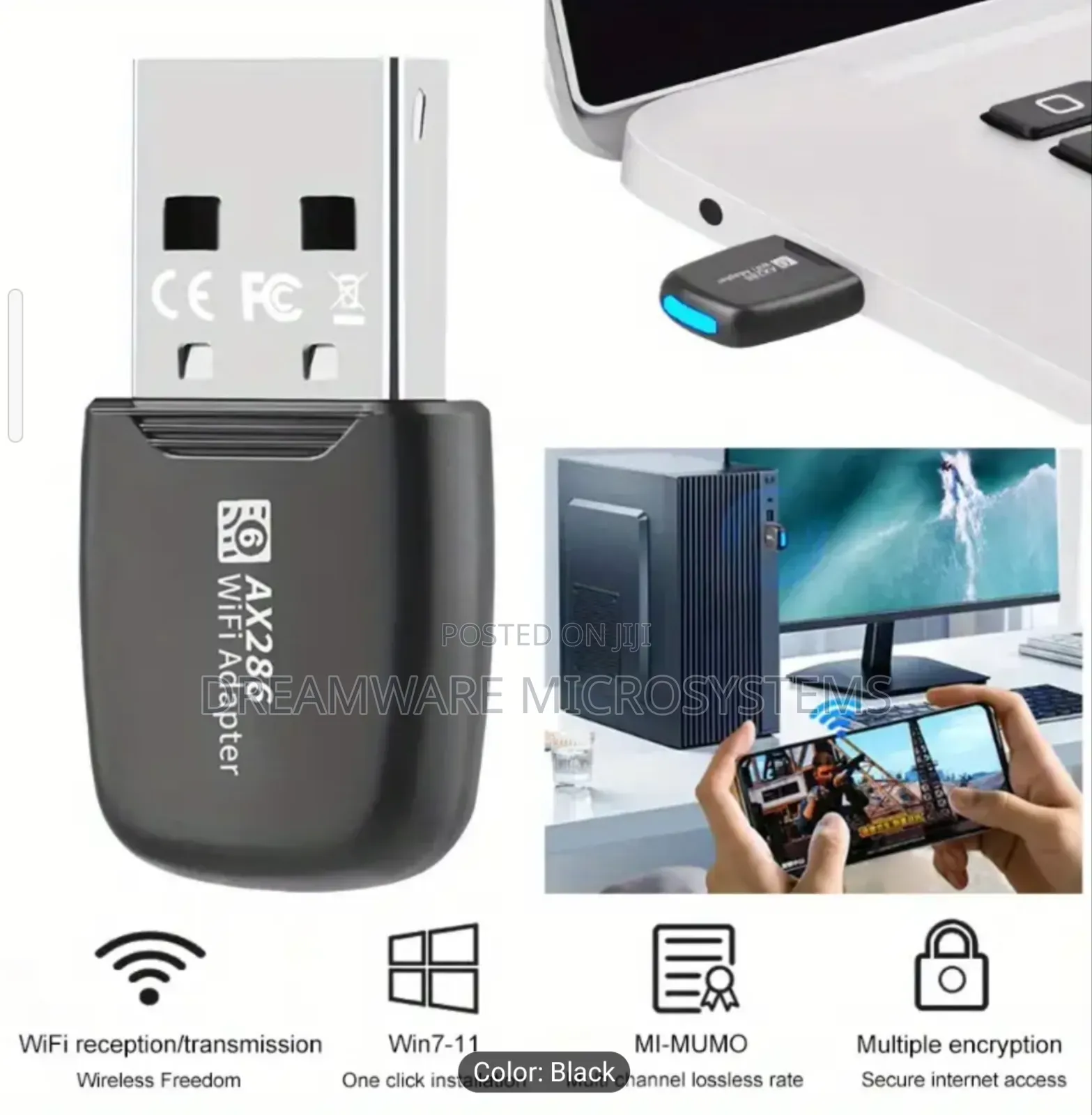 Usb 286mbps Wifi6 Wireless Adapter,