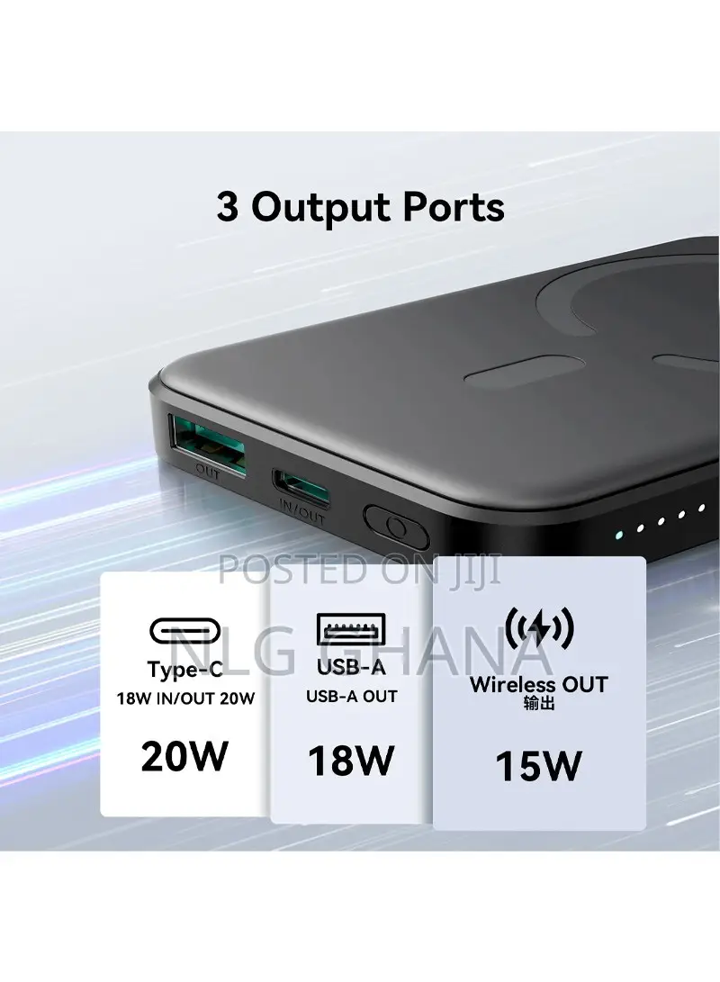 20w 6000mah Magnetic Wireless Wired Power Bank. Brx1745