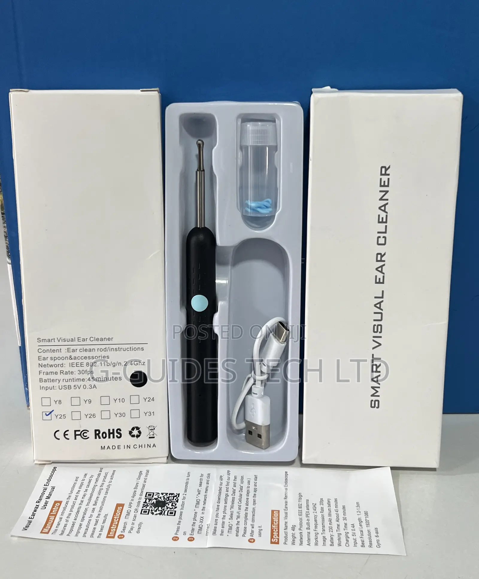 Y25 Smart Visual Ear Cleaner, Smart Earwax Removal Endoscope