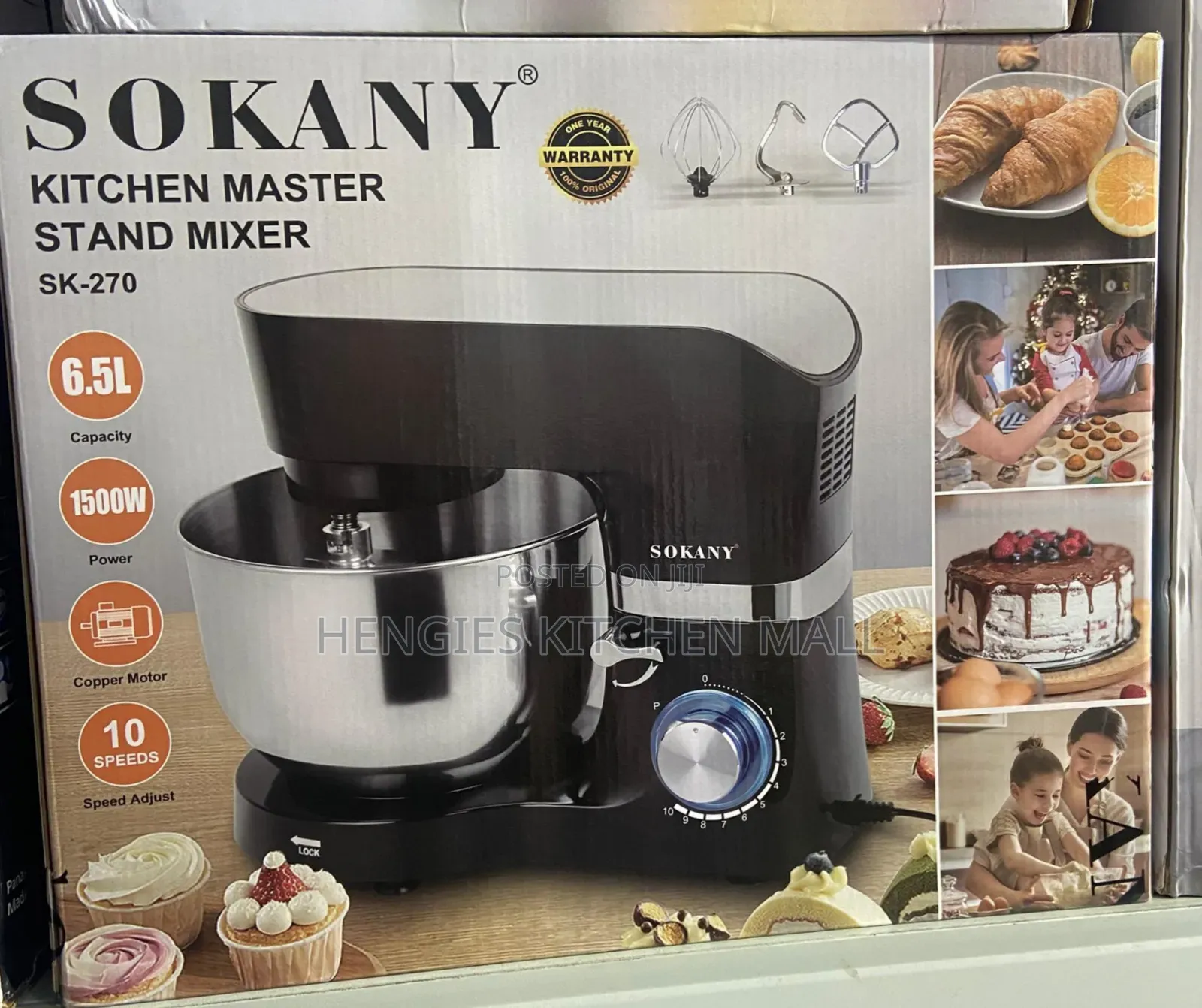 Sokany Stand Mixer 6.5l