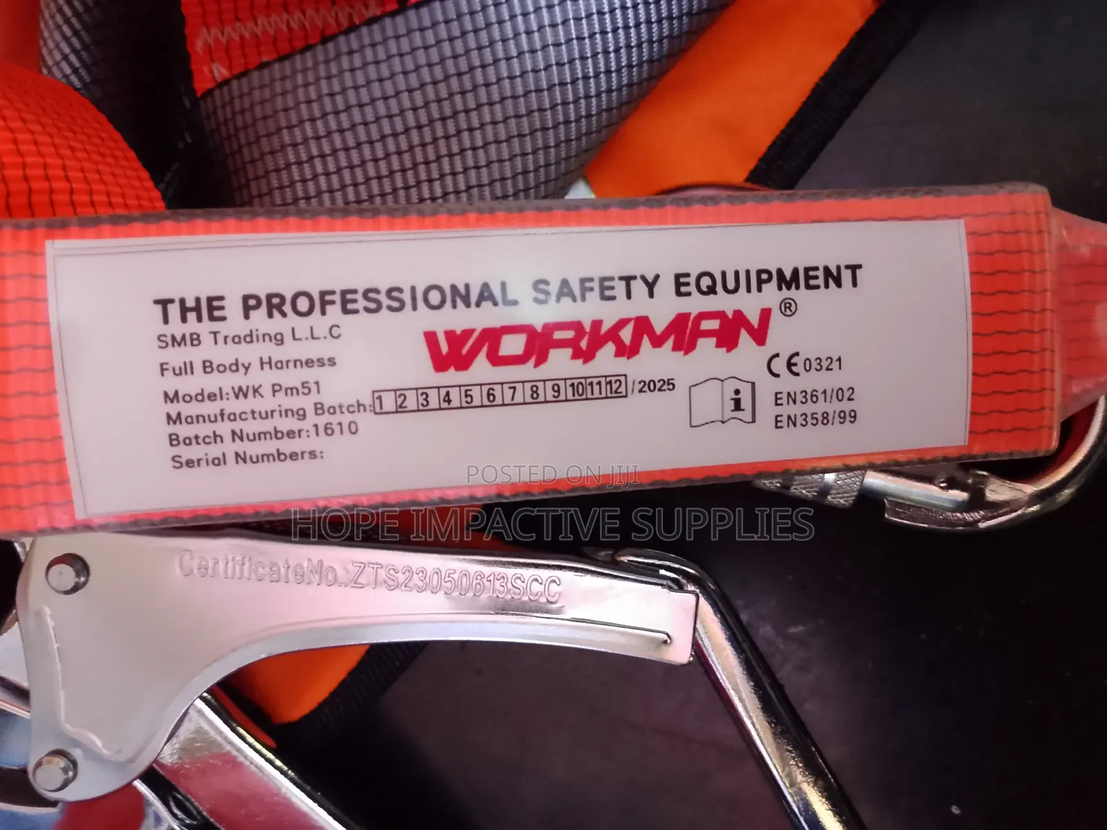 Safety Full Body Harness With Double Lanyards(Workman).