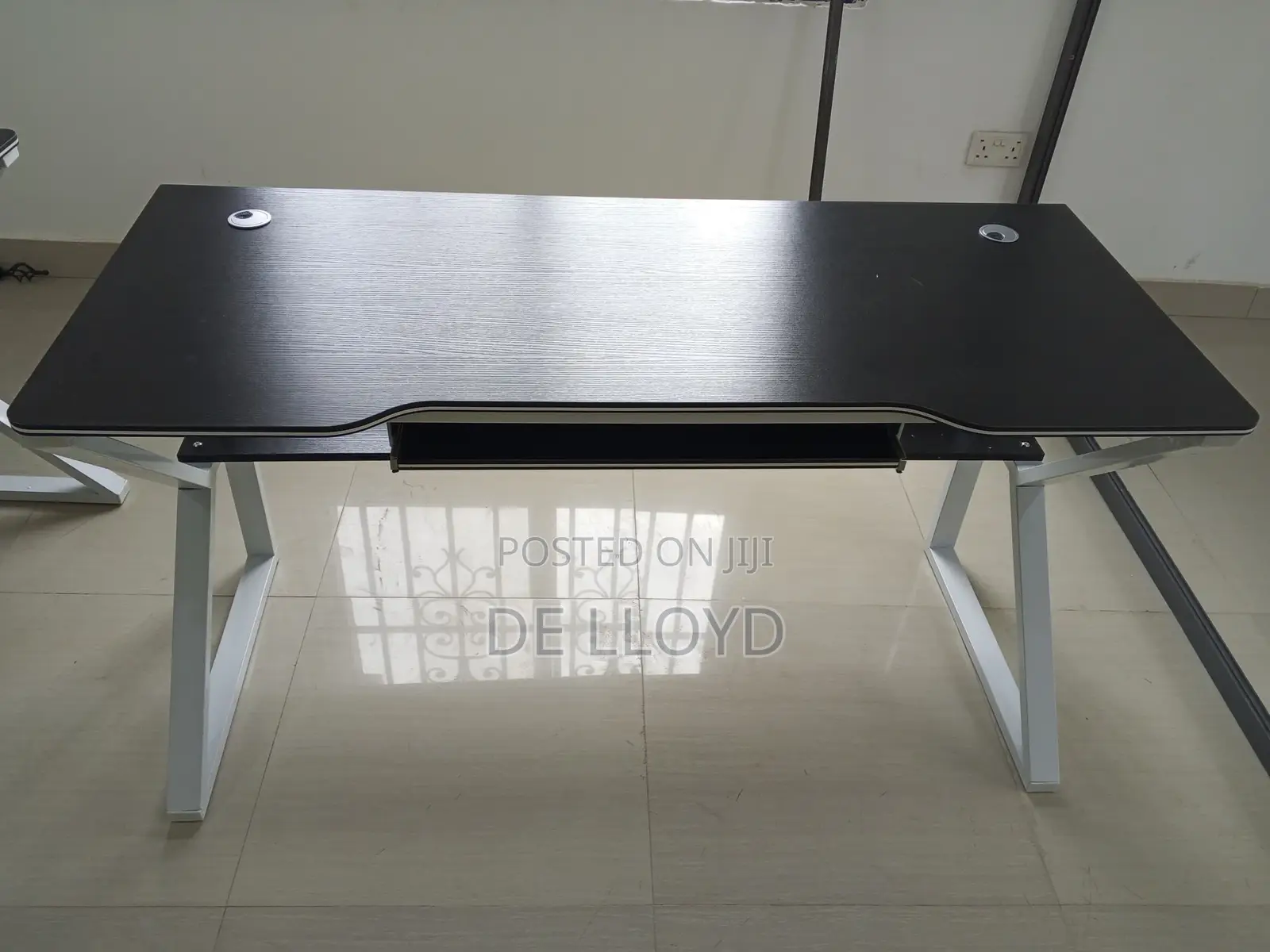 Multipurpose Table With Shelves And Keyboard Desk