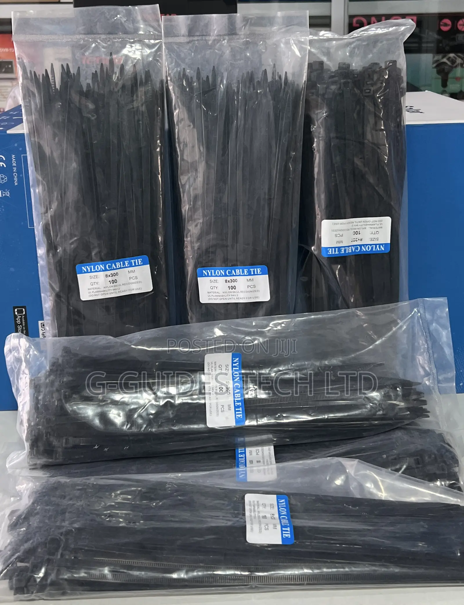 Nylon Cable Tie 8x300mm (100-PCS in Pack)