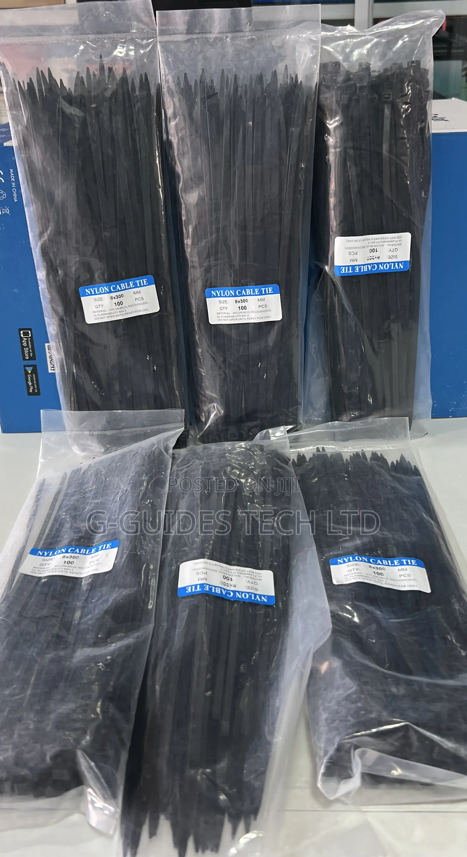 Nylon Cable Tie 8x300mm (100-PCS in Pack)