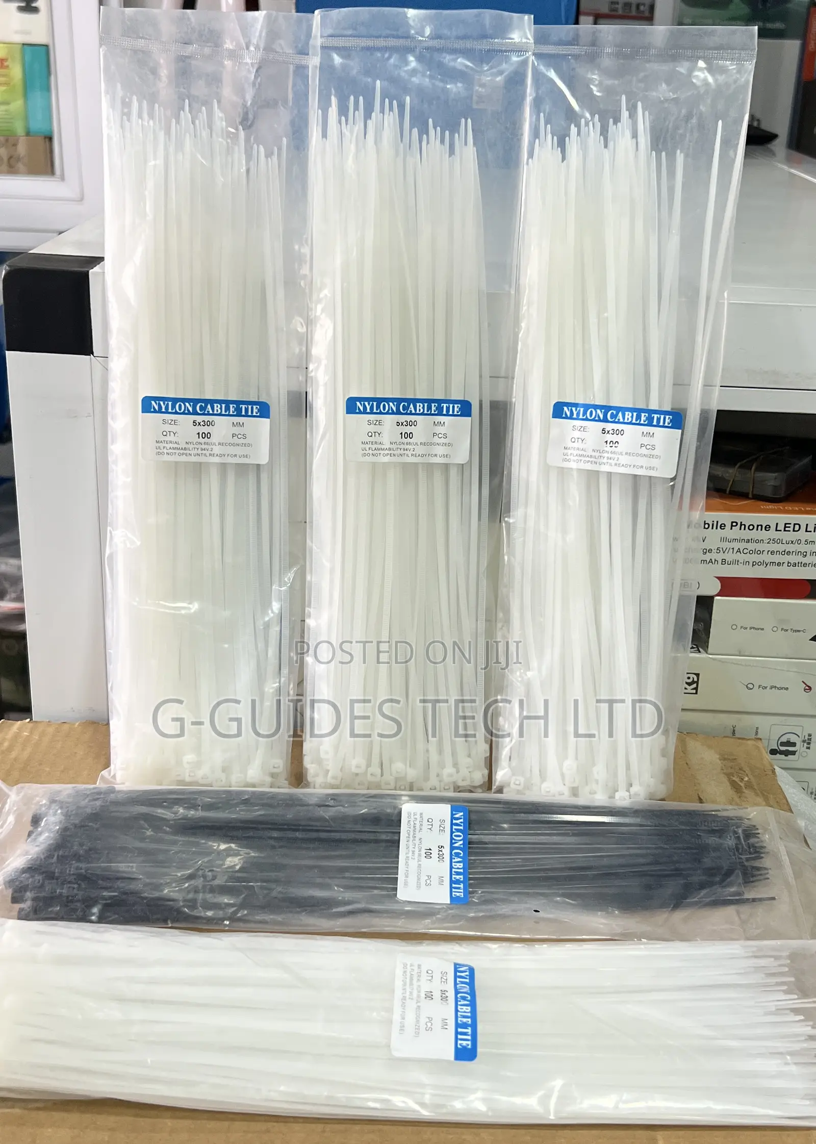 Nylon Cable Tie 5x300mm (Pack of 100)