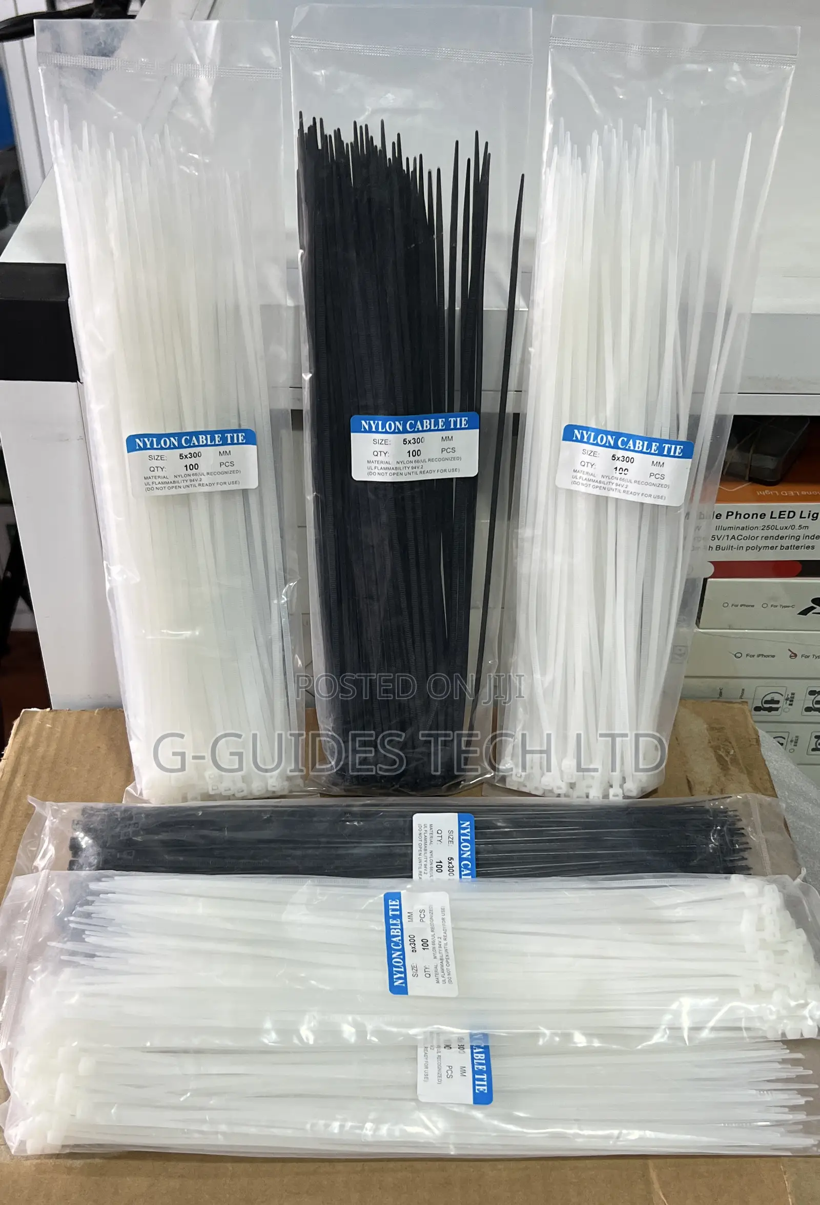 Nylon Cable Tie 5x300mm (Pack of 100)