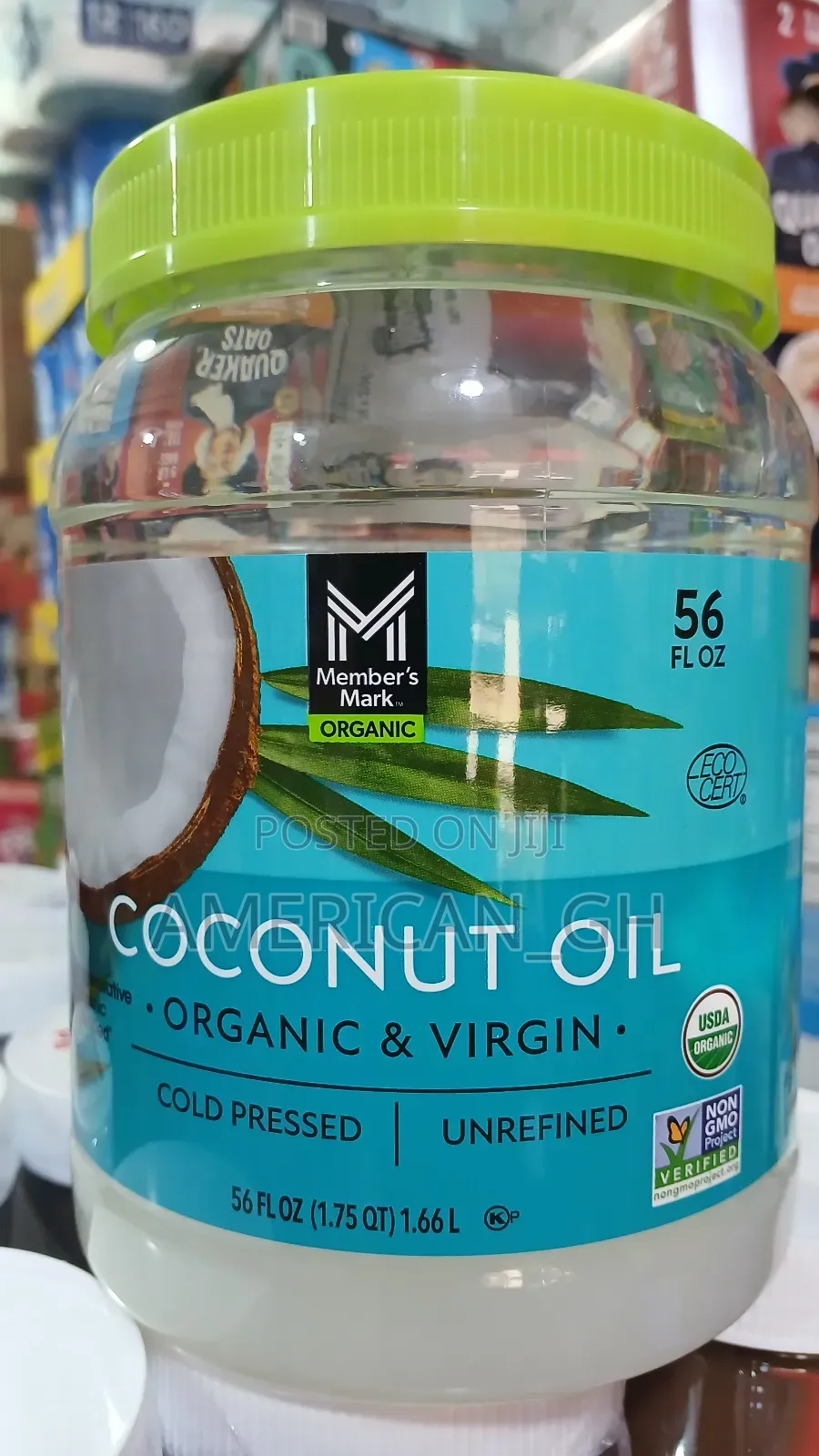 Members Mark Organic Coconut Oil, 1.66l