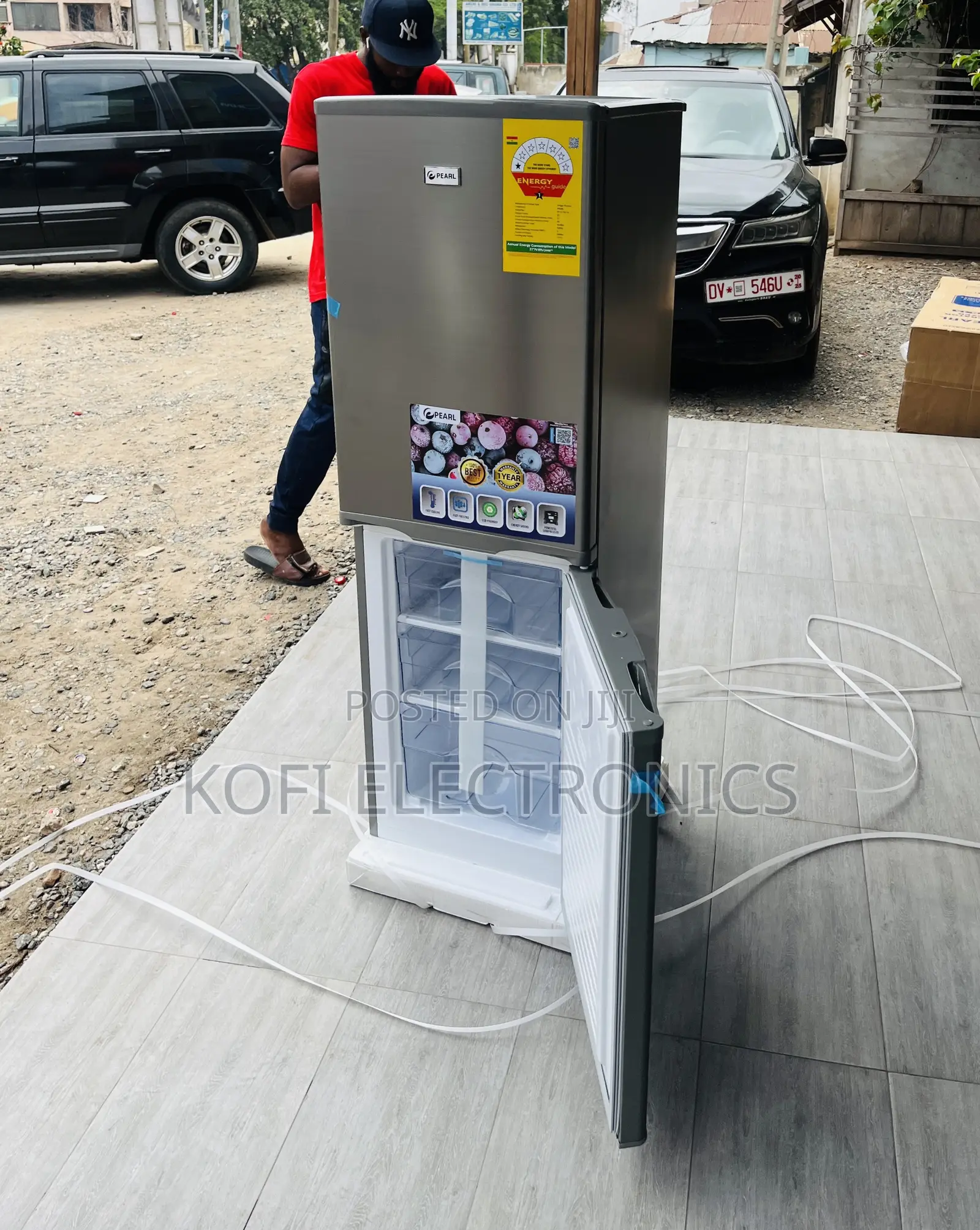 Extremely Chilling Pearl Pf -217b -1a Double Door Fridge 