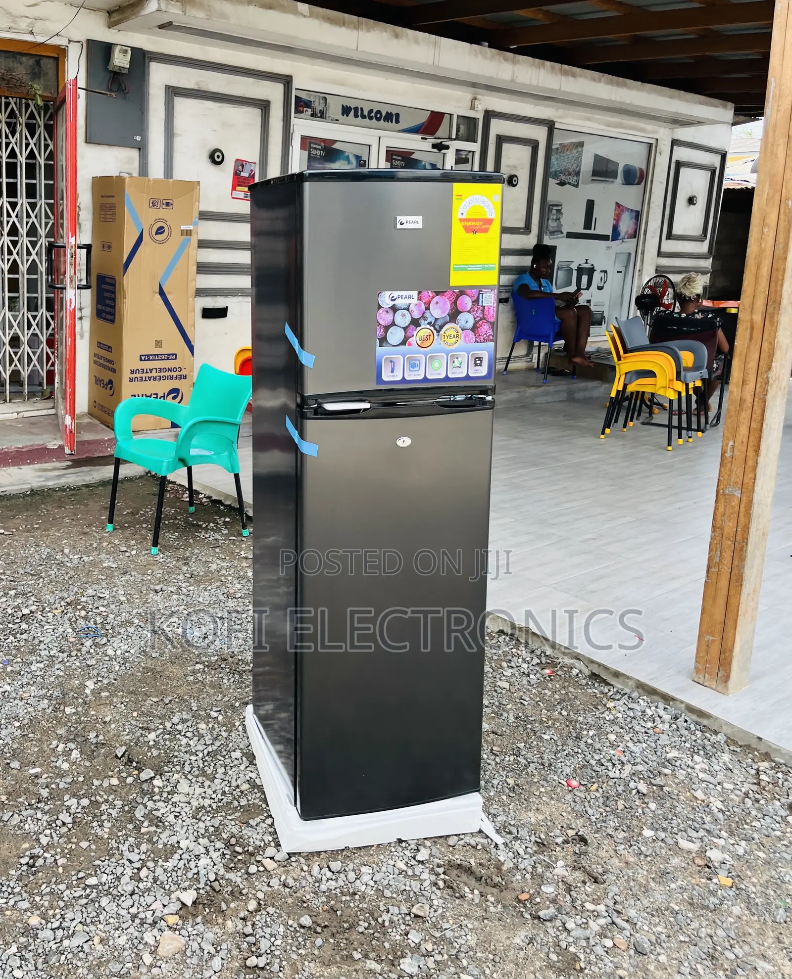 Beautiful Made Pearl Pf-262tix-1a Double Door Refrigerator.
