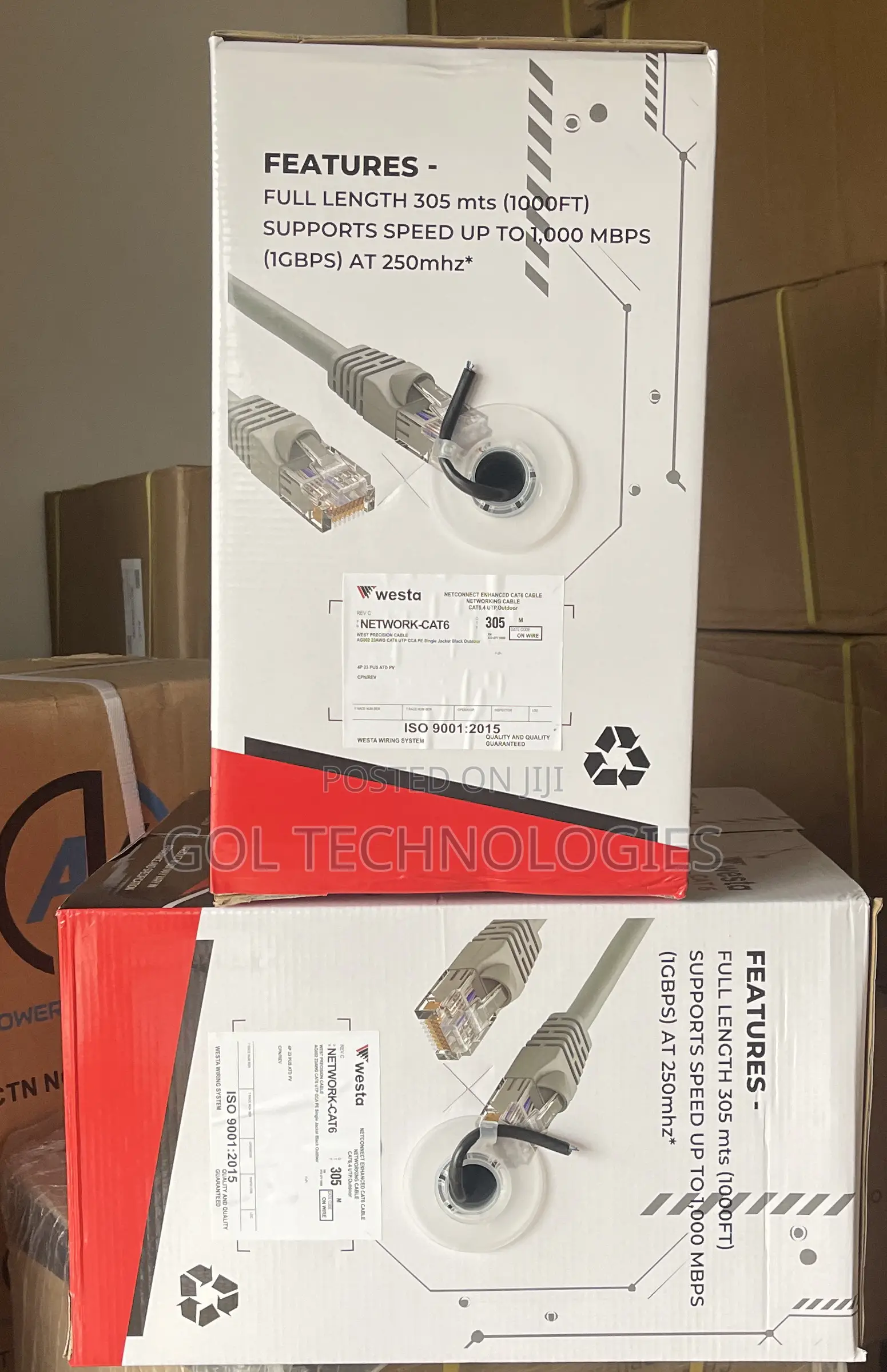 Outdoor Cat6 Utp Cable 305m High Quality Network Cable Westa