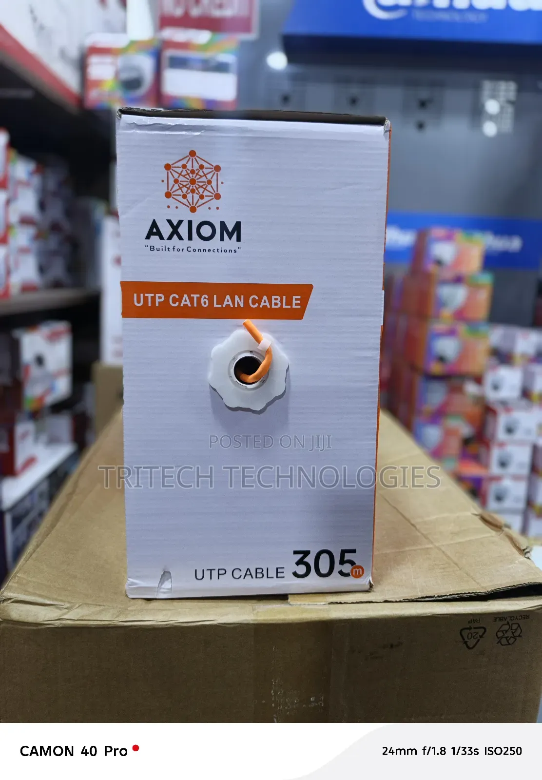 Axiom Cat6 Network Cable 305m Utp (Orange)
