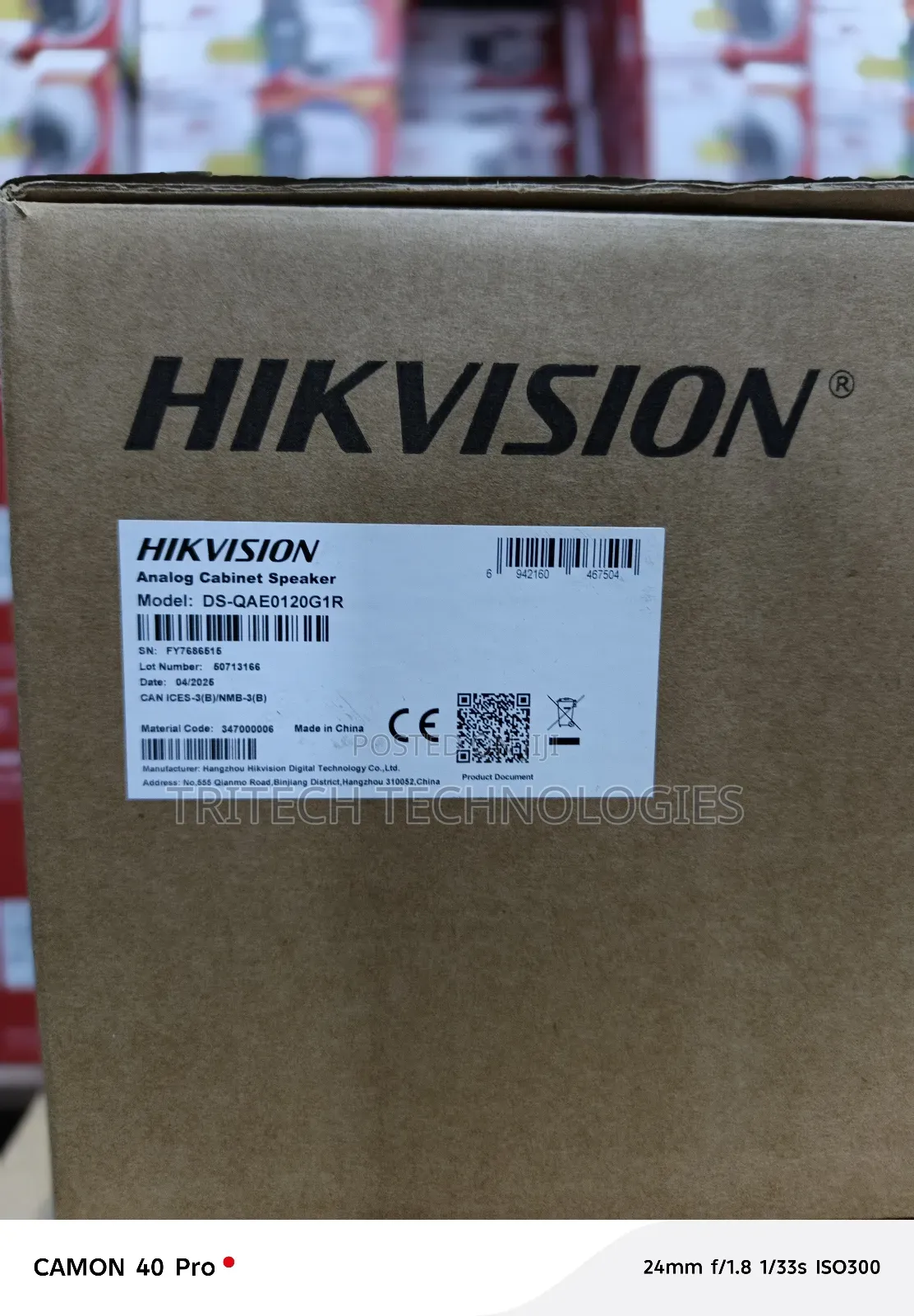Hikvision Ds-Qae0120g1r Analog Cabinet Speaker Branding Post