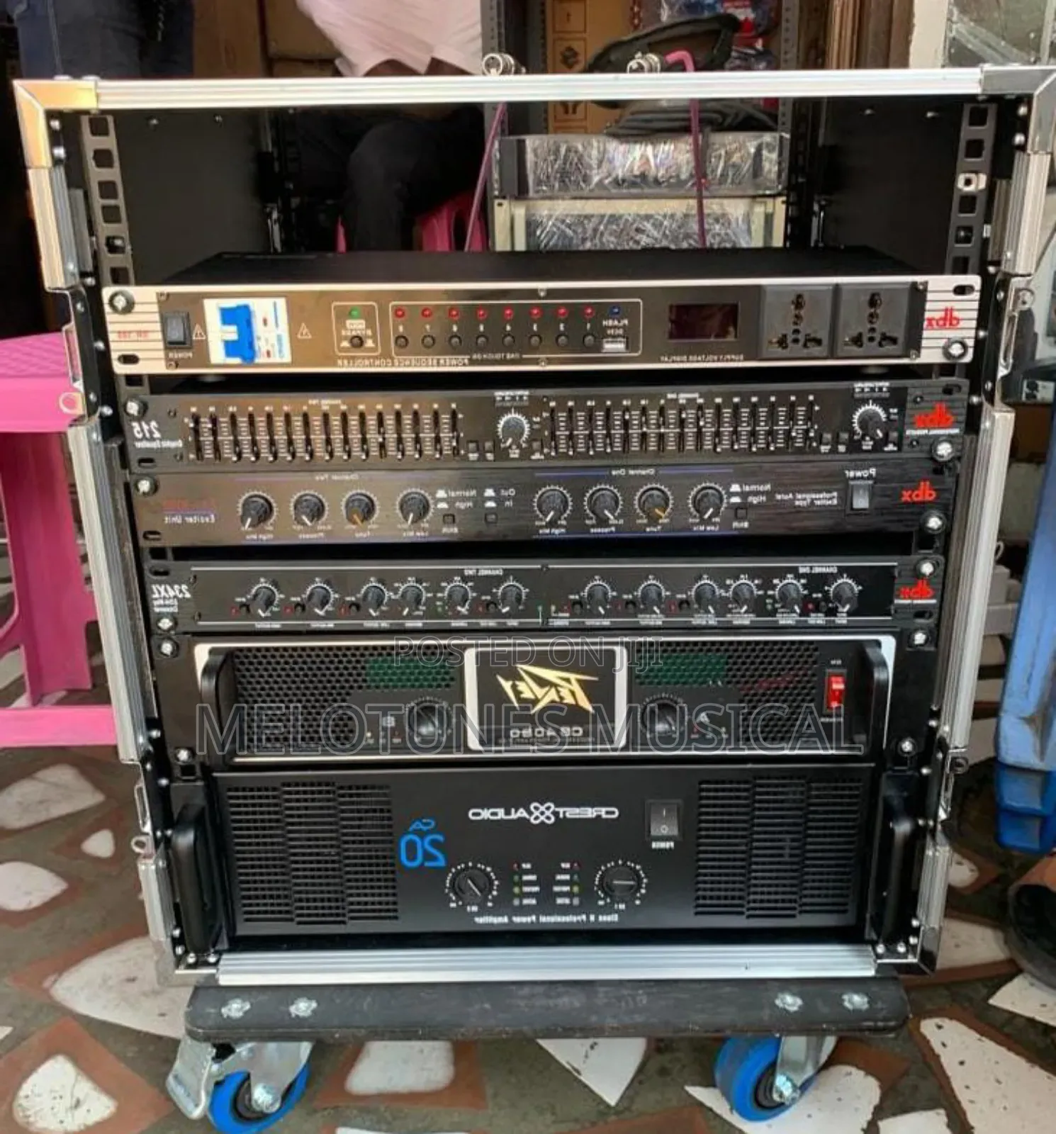 Full Set Electro-Voice Speakers With Amplifier Rack