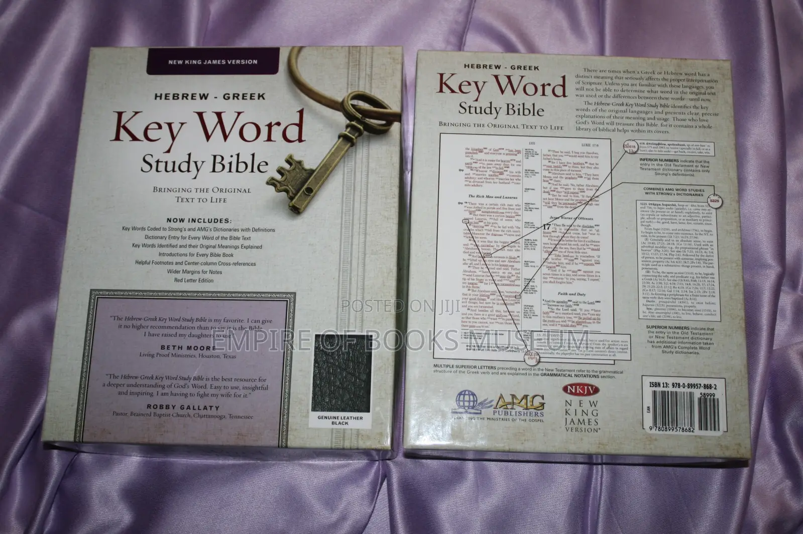 Keyword Study Bible NKJV - Genuine Leather Black