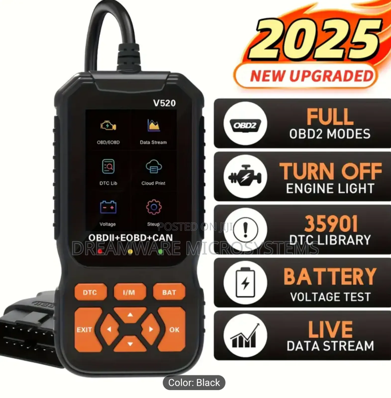 Advanced V520 Obd2 Car Scanner Tool With DTC Library